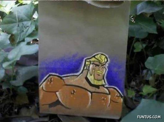 Awesome Dad Draws Art On Lunch Bags