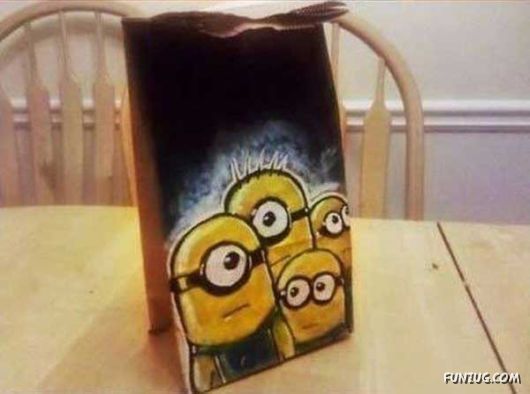 Awesome Dad Draws Art On Lunch Bags