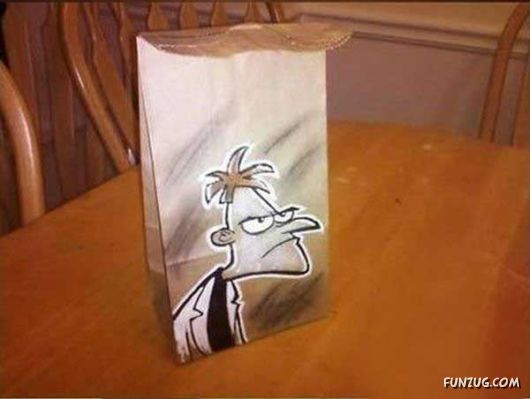 Awesome Dad Draws Art On Lunch Bags