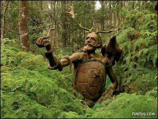 Wooden Sculpture Garden in Australia