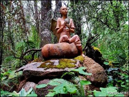 Wooden Sculpture Garden in Australia