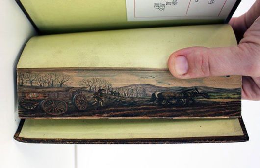 Hidden Artworks Painted On The Edges Of Books  