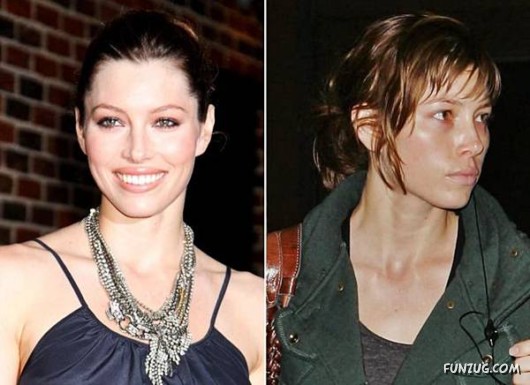 Hollywood Queens With and Without Makeup