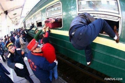 'Crazy Train Station in China