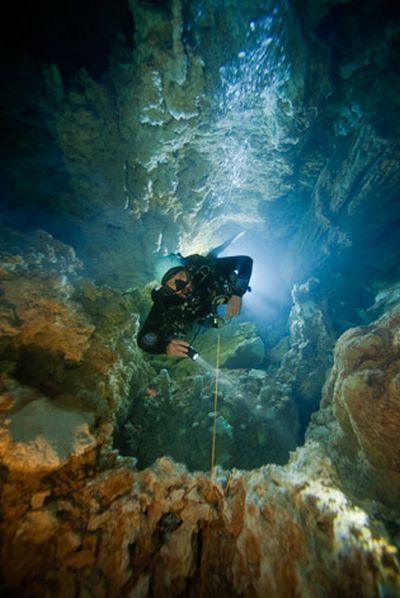 Amazing Underwater Caves In The Bahamas
