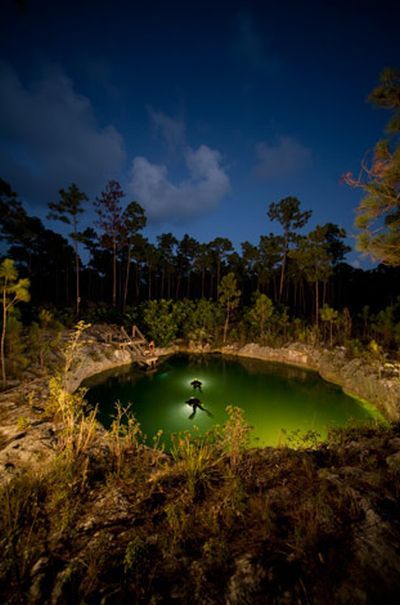 Amazing Underwater Caves In The Bahamas