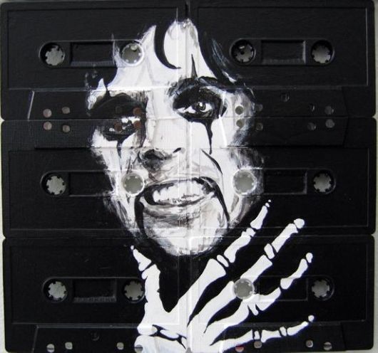 Superb Paintings On Cassette Tape Canvases