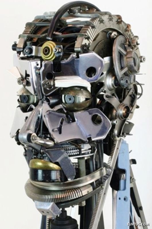 Jeremy Mayer Builds Robots From Recycled Typewriters
