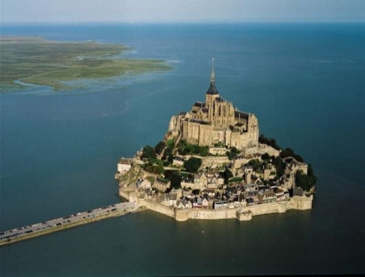 Mont Saint Michael Town In The Middle Sea
