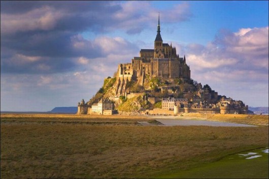 Mont Saint Michael Town In The Middle Sea