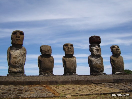The Moai Statues in Easter Island