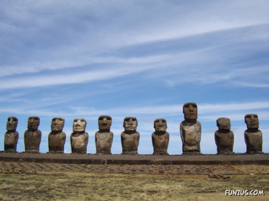 The Moai Statues in Easter Island