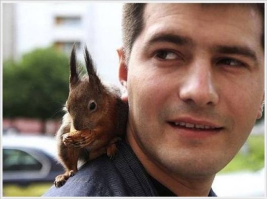 Adorable Friendship With A Squirrel