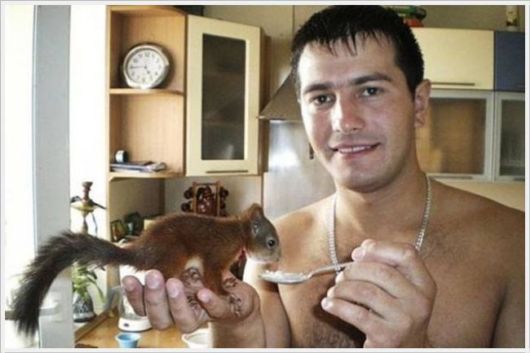 Adorable Friendship With A Squirrel