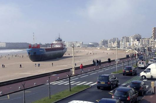 Dutch Cargo Ship On France's West Coast