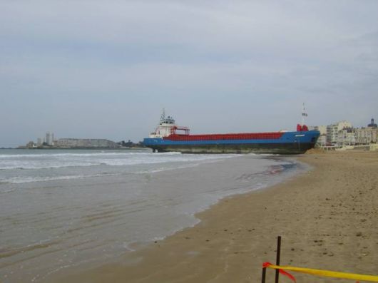 Dutch Cargo Ship On France's West Coast