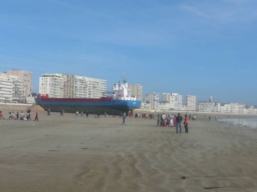 Dutch Cargo Ship On France's West Coast