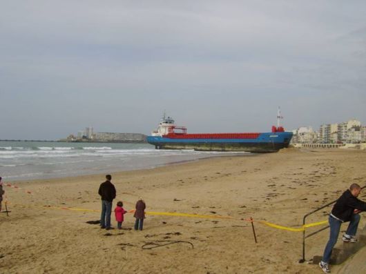 Dutch Cargo Ship On France's West Coast