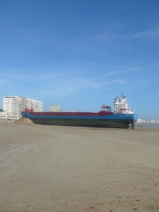 Dutch Cargo Ship On France's West Coast