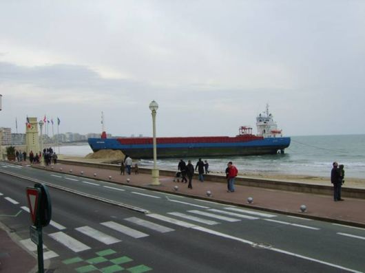 Dutch Cargo Ship On France's West Coast