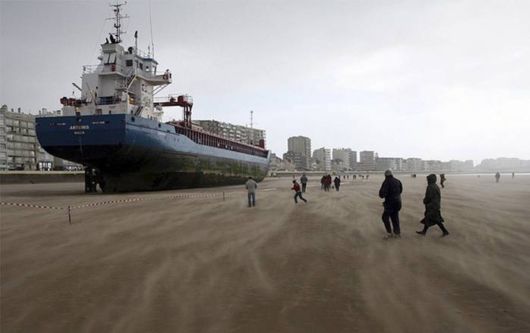 Dutch Cargo Ship On France's West Coast