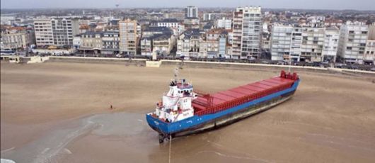 Dutch Cargo Ship On France's West Coast