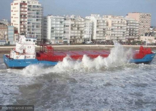 Dutch Cargo Ship On France's West Coast