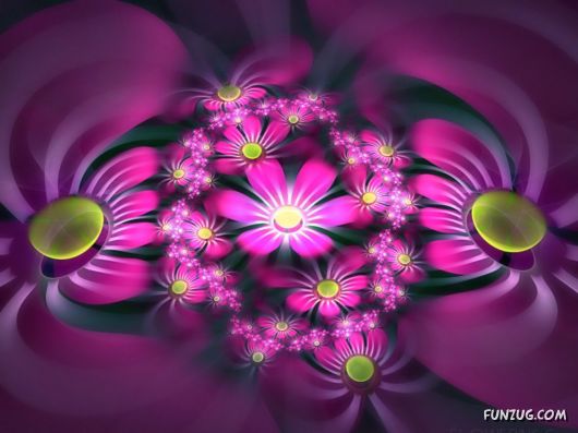 Click to Enlarge - Abstract Flowers Artistic Wallpapers