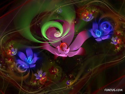 Click to Enlarge - Abstract Flowers Artistic Wallpapers
