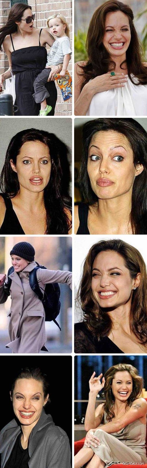 Different Expressions of Angelina Jolie | GlamGalz.com