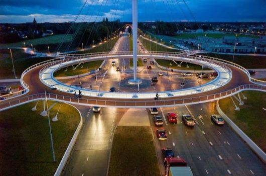 Floating Circular Cycle Bridge In Eindhoven