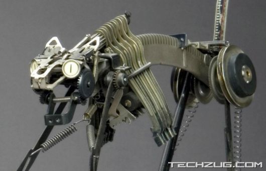 Jeremy Mayer Builds Robots From Recycled Typewriters